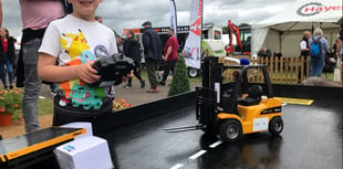 Mini forklifts on trade stand pull in young fans