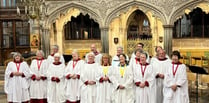 Tavistock choristers sing at Exeter Cathedral