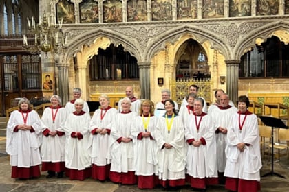 Tavistock choristers sing at Exeter Cathedral