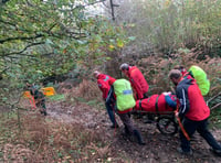 Man with fractured ankle rescued by team at Walkhampton