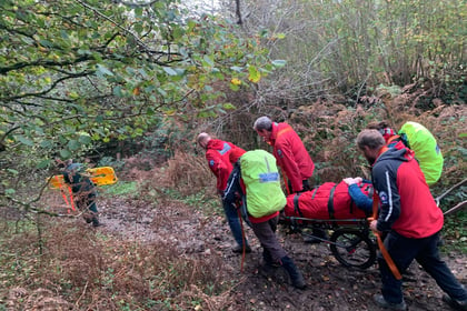 Man with fractured ankle rescued by team at Walkhampton