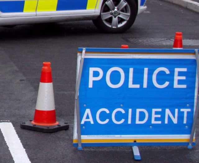 A38 shut in both directions for at least six hours as crash leaves electricity pole across road