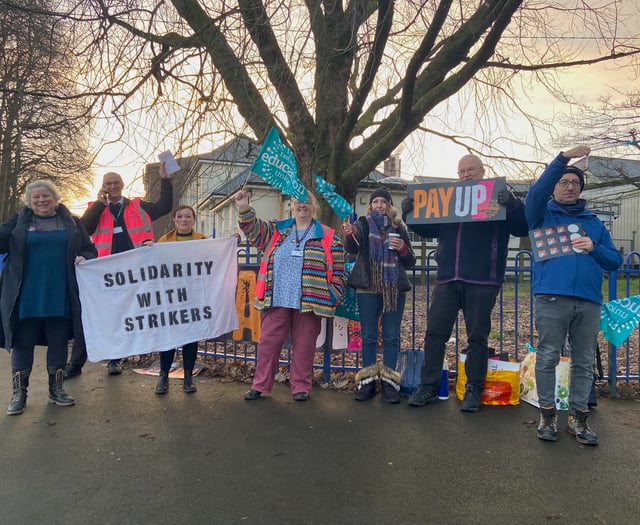 Okehampton teachers on strike to demand better pay