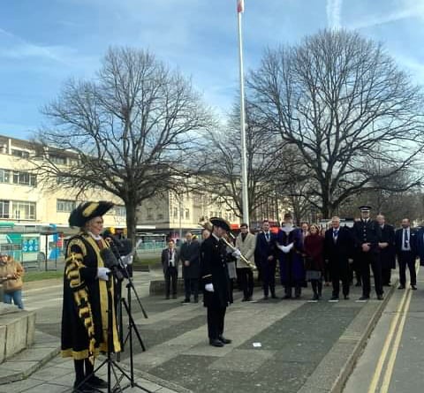 Ukrainian war anniversary  Plymouth silence