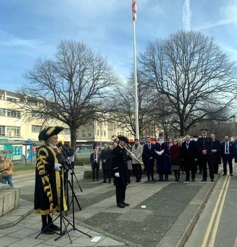 Ukrainian war anniversary  Plymouth silence