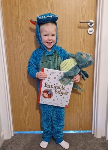 Harriet Dymond as Excitable Edgar. Harriet attends Stepping Stones Nursery Okehampton and Little Beacons Pre School at South Tawton 