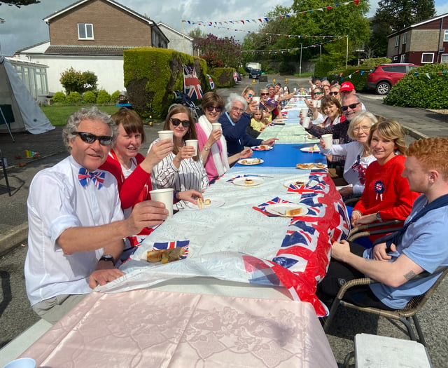 Streets and residents decked out in red, white and blue