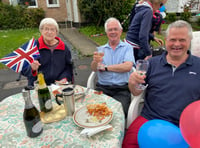 Street party for the King in Tavistock's Friars Walk