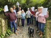 Villagers gathering path safety petition