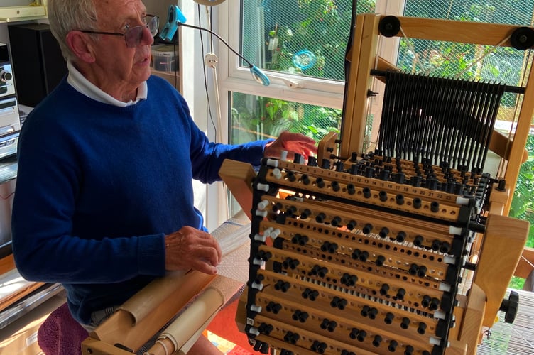 Malcolm Weir being creative on his handloom