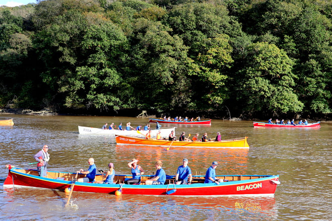 Cothele Quay Gig Club hosts the Tamar Challenge race as part of the Cornish Pilot Gig Regatta.