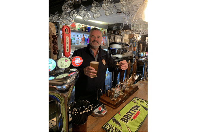 Stephen Earp outgoing landlord Royal Oak, Meavy.