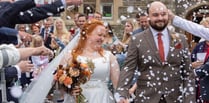 Couple held both ceremony and reception in a Devon Anglican Church
