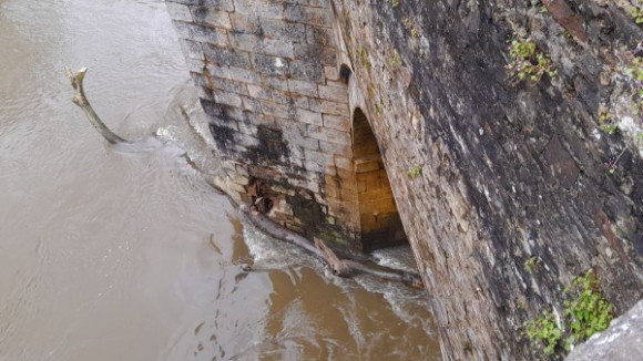 The damage to the bridge