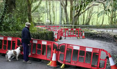 Denham Bridge closed again - pictured the February closure