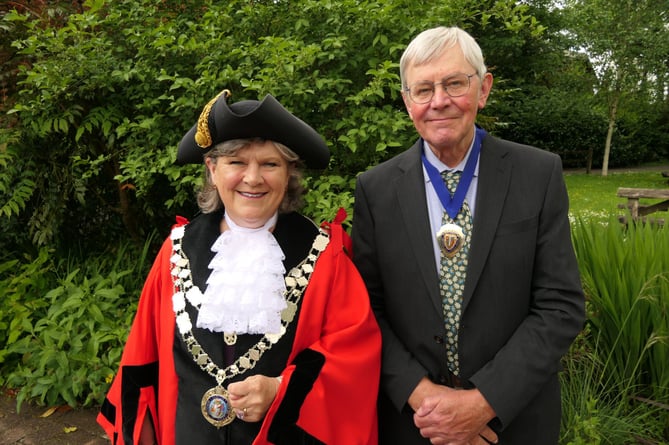 New West Devon mayor Cllor Debo Sellis and deputy mayor Cllr Paul Vachon