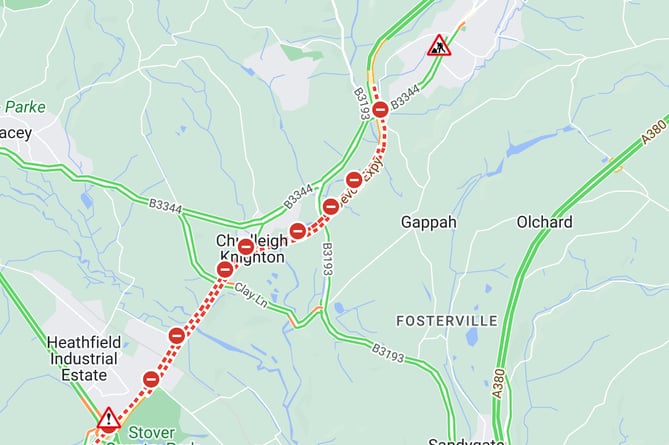 Road closure on the A38 following a serious incident on Saturday night