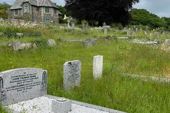 Albaston cemetery has a natural look