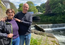 Loving son walks dad's romantic walk