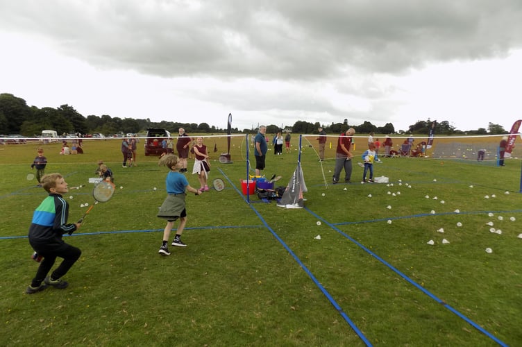 A game of badminton