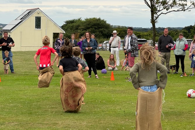 During the sack race.  AQ 1043