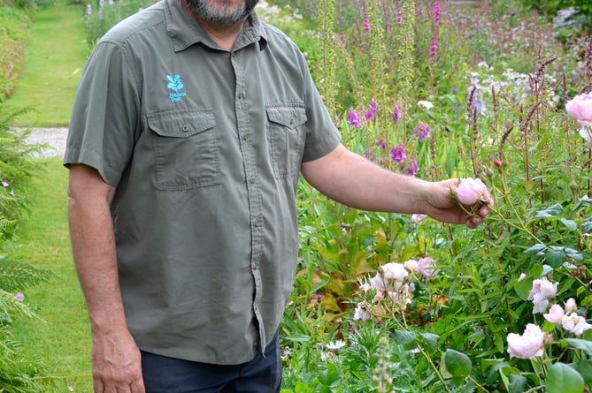 Head gardener Dave Bouch in the garden he has cared for 20 years