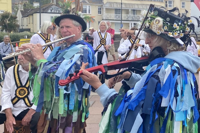 The Dartmoor Border Morris musicians visit many events over the summer